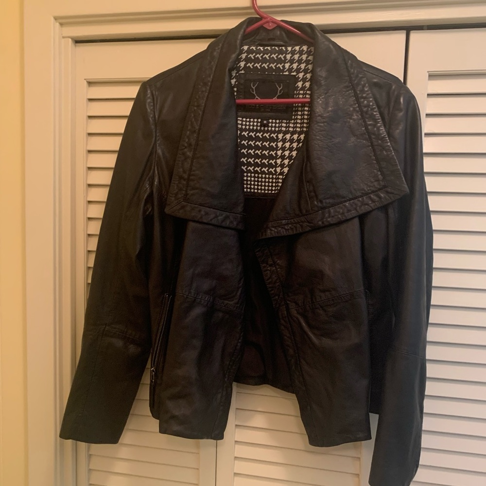 Black Bob & Christensen Vegan Leather Jacket